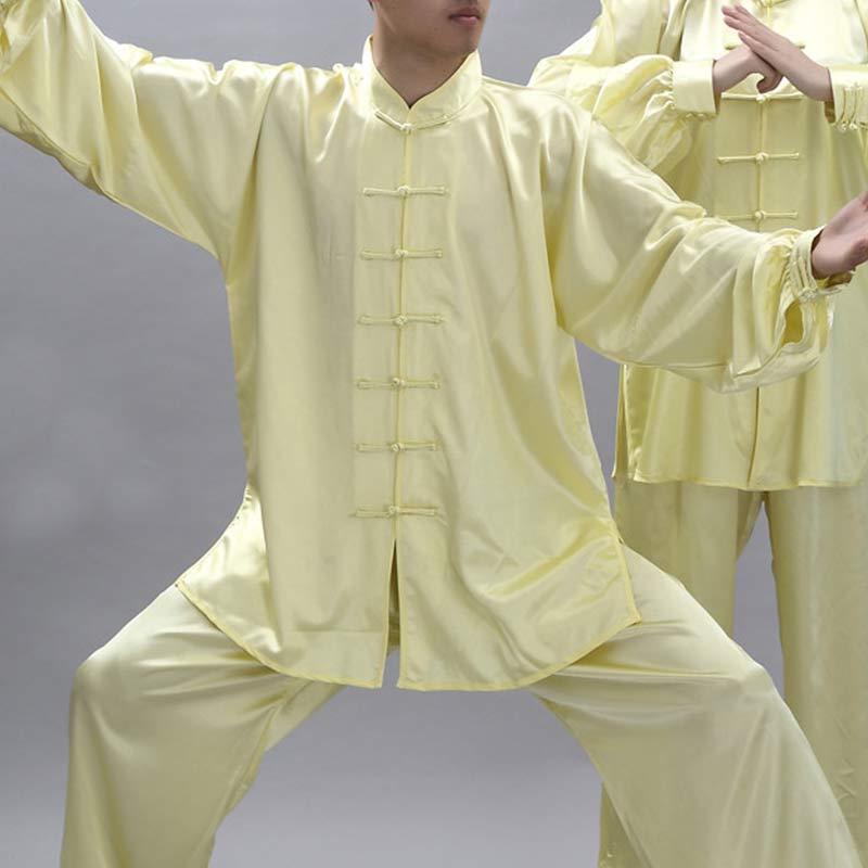 Buddha Stones Modello semplice Meditazione Preghiera Spirituale Zen Tai Chi Qigong Pratica Set di abbigliamento unisex - Rosso chiaro - 3XL- ADATTO A USA/ UK/AU/ EU- 2XL - image 17