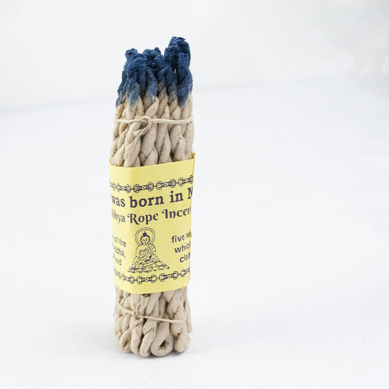 Buddha Stones Nepal Corda Incenso Purificante Guarigione Meditazione Incenso - Incensi blu, 25 pezzi (10 cm/bastoncino) - image 5
