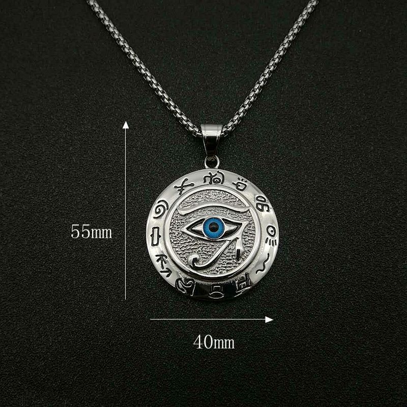 Collana con ciondolo di protezione dell'occhio di Horus Buddha Stones - image 3