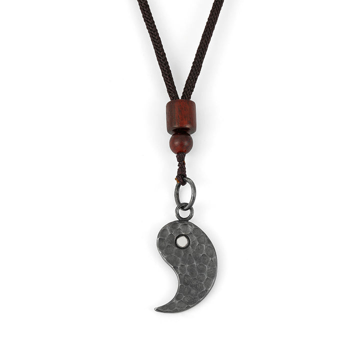 Collana con ciondolo in argento sterling 990 Buddha Stones, equilibrio Yin Yang e armonia - Yin - image 5