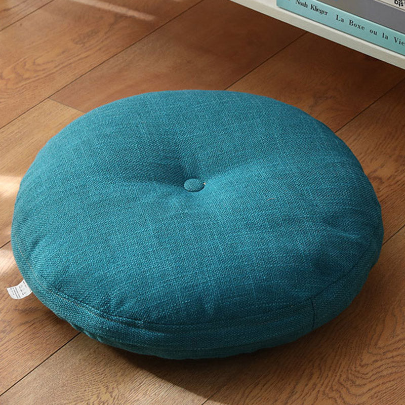Cuscino per seduta da meditazione in lino con motivo semplice Buddha Stones e loto, decorazione per la casa e il soggiorno - Staccabile - Circa 40 cm × 10 cm (possibili leggere variazioni) - Turchese medio - image 14